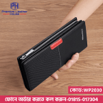 05: WP2030-Black| WilliamPolo High Quality Large Capacity Cow Leather Zipper Wallets for Men - Image 2