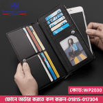 05: WP2030-Black| WilliamPolo High Quality Large Capacity Cow Leather Zipper Wallets for Men - Image 3