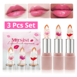 ( ৩ পিস) 💄✨ Jelly Dried Flower Color Changing Lip Balm – জাদুকরী রঙে ঠোঁটের যত্ন! 🌸💖