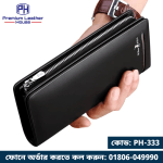 02: PH333-Black | WILLIAMPOLO Luxury RFID long Genuine Leather Card Holder - Image 2