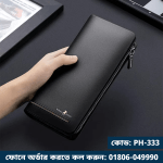 02: PH333-Black | WILLIAMPOLO Luxury RFID long Genuine Leather Card Holder