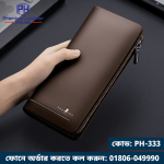 01: PH333-Brown| WILLIAMPOLO Luxury RFID long Genuine Leather Card Holder