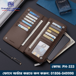 02: PH333-Black | WILLIAMPOLO Luxury RFID long Genuine Leather Card Holder - Image 4