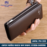 01: PH333-Brown| WILLIAMPOLO Luxury RFID long Genuine Leather Card Holder - Image 2