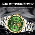20: BINBOND B1236 Golden Green | Brand Fashion Tourbillon Dial Quartz Watches Men’s Luxury Stainless Steel - Image 3
