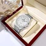 03: BINBOND 818 Silver White | Brand Casual Men's Quartz Watch Octagonal Luxurious And Fashionable - Image 2