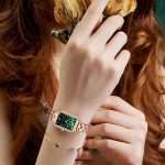 CURREN 9082 Green | Original Brand Stainless Steel Band Wrist Watch For Women - Image 3