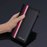 08: WP222-Black| WilliamPOLO Luxury Long Leather Wallet Color Black - Image 3