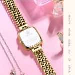 OLEVS 9951 Golden Black | Elegant Women's Watch Trend Waterproof Simple Atmosphere Stainless Steel Quartz Wrist watch Original Certification - Image 4