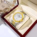 07: BINBOND 818 Golden white | Brand Casual Men's Quartz Watch Octagonal Luxurious And Fashionable - Image 2