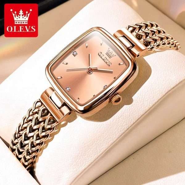 OLEVS 9951 Full Golden | Elegant Women's Watch Trend Waterproof Simple Atmosphere Stainless Steel Quartz Wrist watch Original Certification